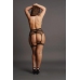 Striped, Fishnet Garterbelt - Plus Size