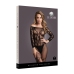 Bodystocking with Off-Shoulder Long Sleeves - OS - Black