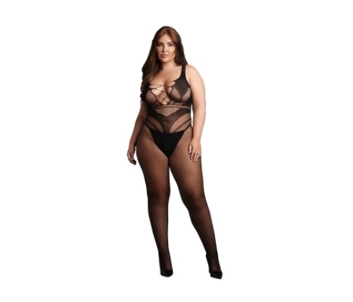 Bodystocking with Accentuated Lines - OSX - Black