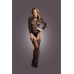 Bodystocking with Long Sleeves and Short Turtleneck - OS - Black
