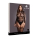 Bodystocking with Long Sleeves and Short Turtleneck - OSX - Black