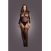 Bodystocking with Long Sleeves and Short Turtleneck - OSX - Black