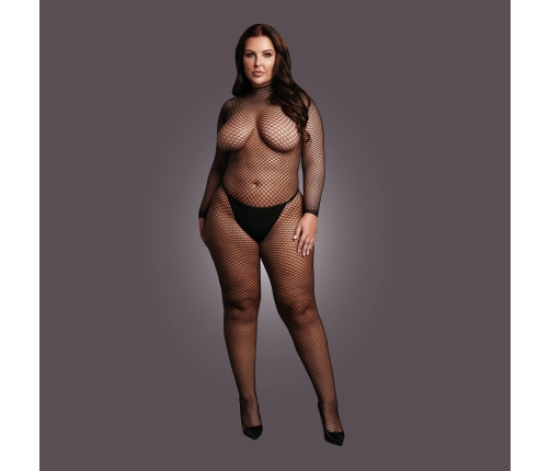 Bodystocking Fishnet Structure - Open / Turtle - OSX - Black