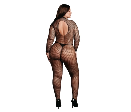 Bodystocking Fishnet Structure - Open / Turtle - OSX - Black