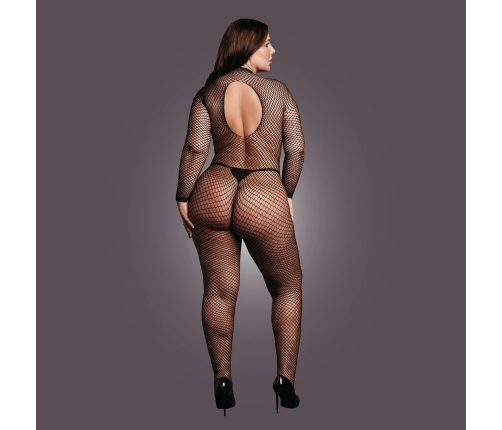Bodystocking Fishnet Structure - Open / Turtle - OSX - Black
