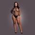 Body with Fishnet Structure and Turtle Neck - OSX - Black