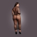 Long Dress Fishnet Structure and Turtle Neck - OSX - Black
