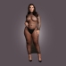 Long Dress Fishnet Structure and Turtle Neck - OSX - Black