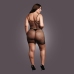 Short Dress Fishnet and Spaghetti Straps - OSX - Black