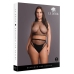 2 Pc Crop Top - Pantie and Fishnet Structure - OSX - Black