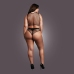 2 Pc Crop Top - Pantie and Fishnet Structure - OSX - Black
