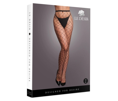 Panty with Big Fishnet Structure - OS - Black