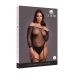 Leg Avenue Plus Size Bodystocking Black/Gold Glitter Off-Shoulder XL-4XL