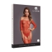 Rene Rofe Shimmering Off-Shoulder Bodystocking Red/Gold Glitter One Size