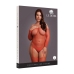 Penthouse Shimmering Bodystocking Plus Size Red-Gold Glitter Off-Shoulder