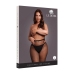Leg Avenue Shimmering Cut-Out Tights Plus Size Black/Gold Glitter XL-4XL
