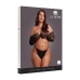 Dreamgirl Plus Size Opera Gloves Black with Gold Glitter XL-4XL