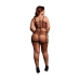 Obsessive 2-Piece Plus Size Set Open-Cup Bra & Lace-Up Panty Black XL-4XL