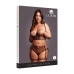 Obsessive 2-Piece Plus Size Set Open-Cup Bra & Lace-Up Panty Black XL-4XL