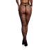 Obsessive Heart Patterned Sheer Black Tights One Size