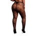 Leg Avenue Plus Size Heart Patterned Tights Black XL-4XL