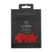 LUXE Nipple Cover Set Cross Star Heart Red - 3 Pair Decorative Pack