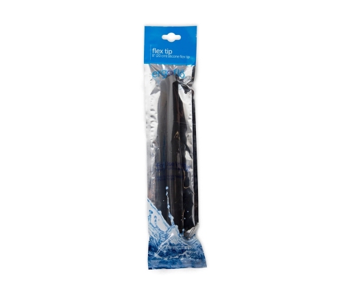 Ergoflo - Silicone Flex Tip for Anal Shower - 8 / 20 cm - Black