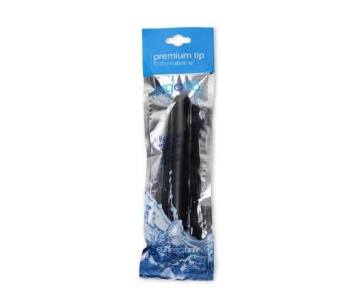 Ergoflo - Premium Tip for Anal Shower - 5” / 13 cm - Black