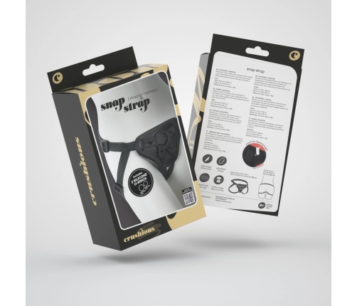 Adrien Lastic Snap Strap Adjustable Intimate Harness Black Universal