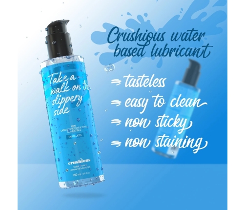 Crushious Water-Based Lubricant 250ml - Skin-Friendly & Toy Safe Formula