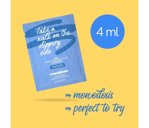 Crushious Water-Based Lubricant 4ml Single-Use Sachet, Hypoallergenic