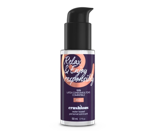 Crushious Water-Based Lubricant 50ml - Gentle Formula, Anal Care, Safety Cap