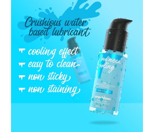 Crushious Water-Based Lubricant 50ml - Cooling Effect, Pump Bottle