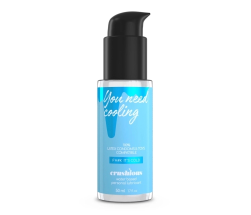 Crushious Water-Based Lubricant 50ml - Cooling Effect, Pump Bottle