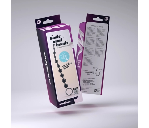 Crushious Bead Chain Intimate System Black 25.4cm Flexible Design