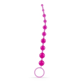 Crushious Flexible Bead Chain Pink 25.4 cm - Soft Rubber Intimate Accessory