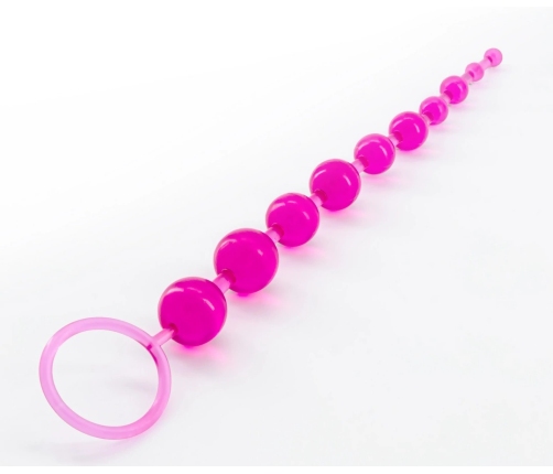 Crushious Flexible Bead Chain Pink 25.4 cm - Soft Rubber Intimate Accessory
