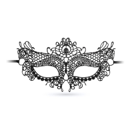 Mystica Black Lace Mask - Elegant Unisex Party Accessory, Adjustable Fit