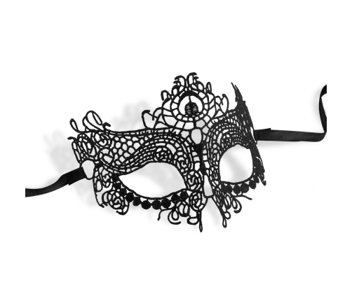 Mystica Black Lace Mask - Elegant Unisex Party Accessory, Adjustable Fit