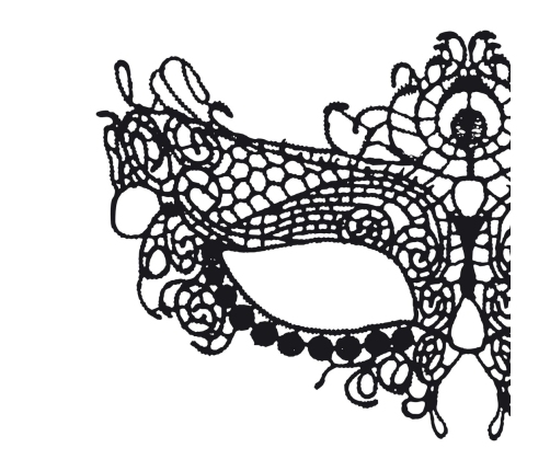 Mystica Black Lace Mask - Elegant Unisex Party Accessory, Adjustable Fit