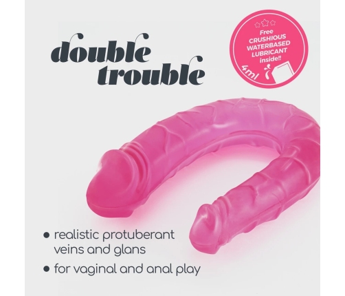 Crushious Double Trouble Flexible Dual-Ended Model 27cm Pink