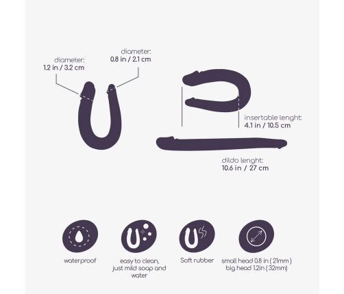 Crushious Double Trouble Flexible Dual-Ended Model 27cm Pink