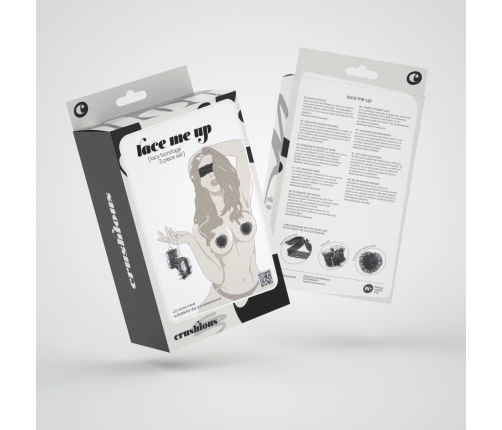 Lace Me Up Elegant Black Lacy Bondage Set - Adjustable & Reusable Accessories