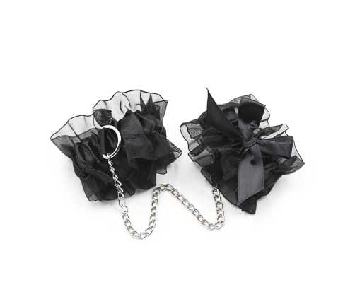 Lace Me Up Elegant Black Lacy Bondage Set - Adjustable & Reusable Accessories