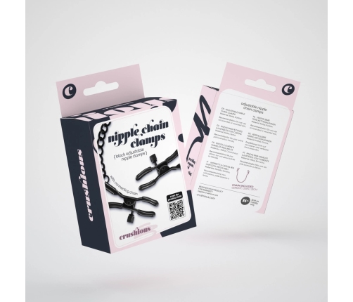 Satisfyer Adjustable Chain Clamps Black - Metal & Rubber Comfort System