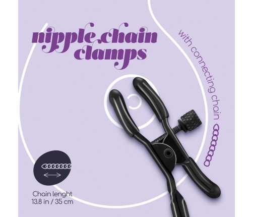 Satisfyer Adjustable Chain Clamps Black - Metal & Rubber Comfort System