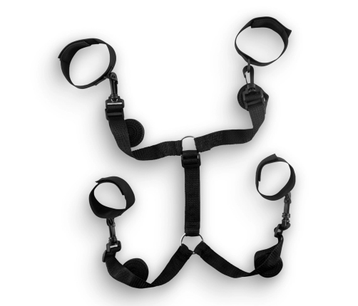 Sportsheets Universal Bed Restraint System Black Adjustable Straps