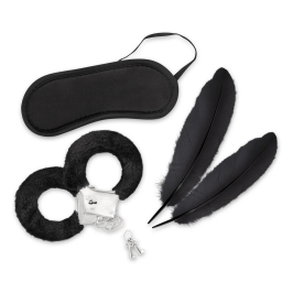 Lover's Dream Starter Set 4-Piece Black Bondage Accessories Kit
