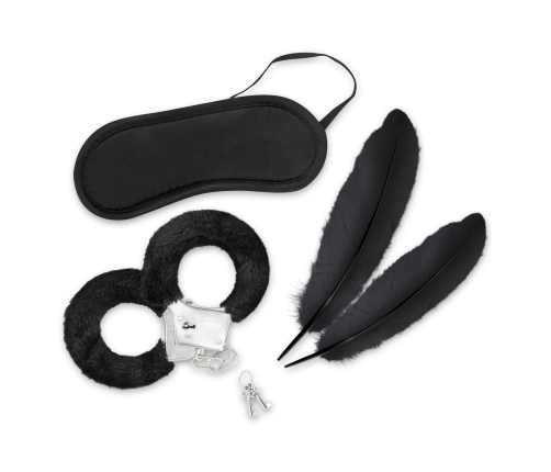 Lover's Dream Starter Set 4-Piece Black Bondage Accessories Kit