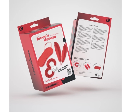Lover's Dream 4-Piece Soft Bondage Essentials Kit Red Beginner Set